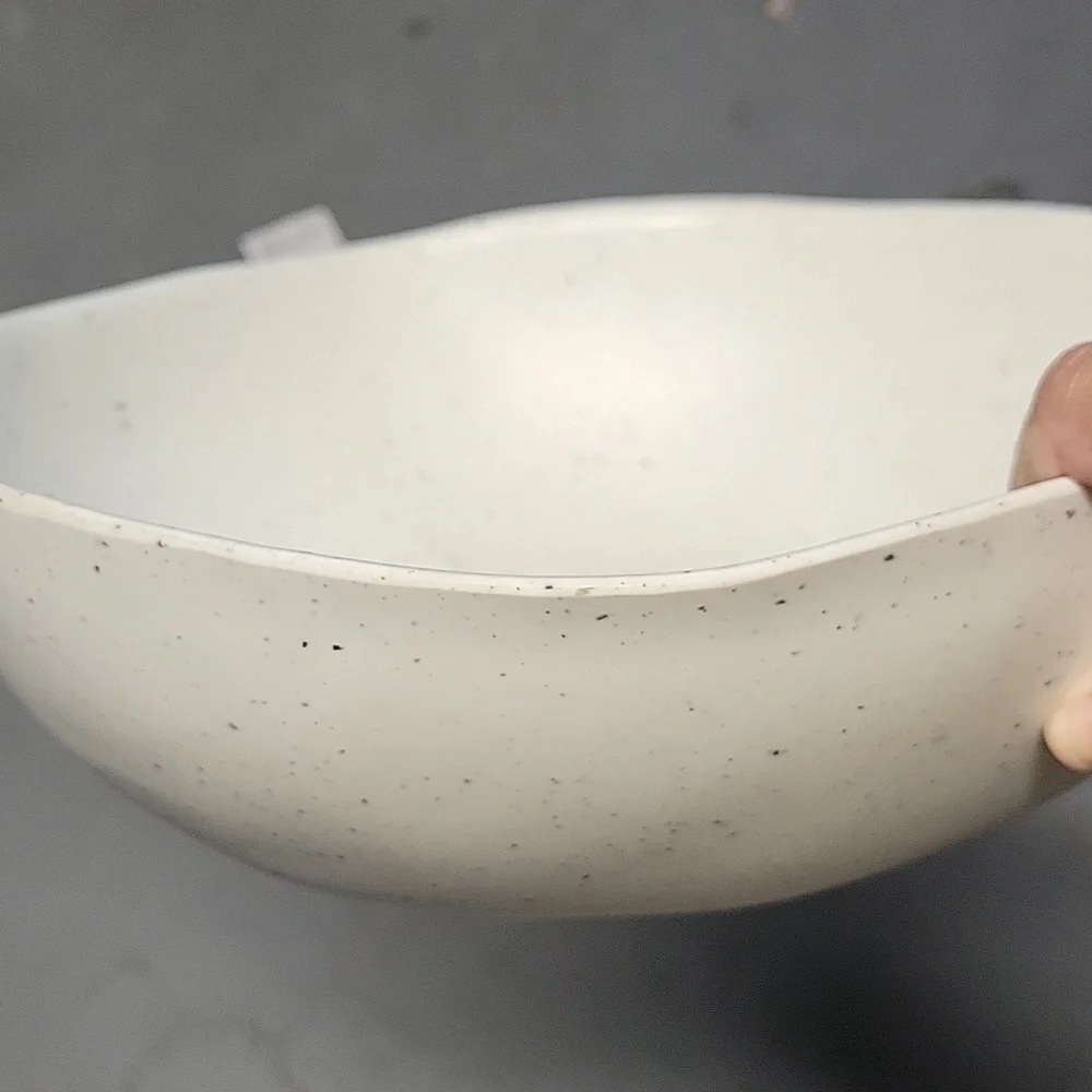 West Elm Speckled Melamine Salad/Serving Bowl